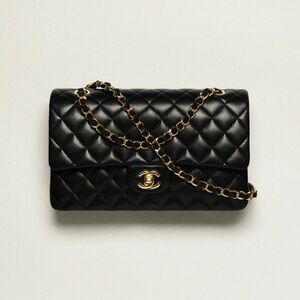 Chanel Jumbo Black Lambskin Classic Flap Bag